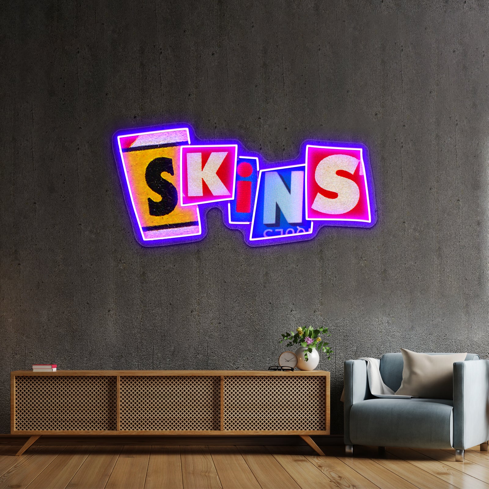 Skins Uk Artwork Custom Led Signs | Shineneon