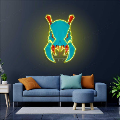 Skitskurr Monster Blue Red Yellow Led Neon Sign For Home Decor | Shineneon