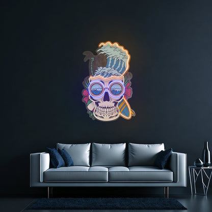 Skull Beach Led Neon Sign Light Custom Led Signs - Shineneon