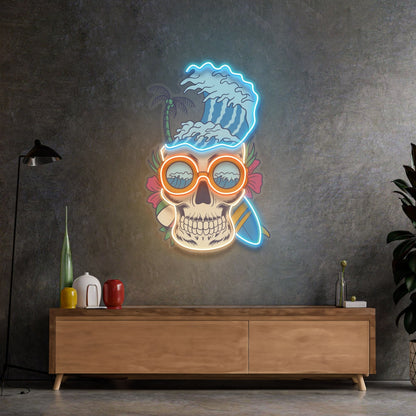 Skull Beach Led Neon Sign Light Pop Art | Shineneon