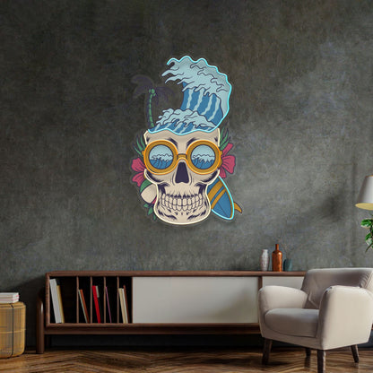 Skull Beach Led Neon Sign Light Pop Art | Shineneon