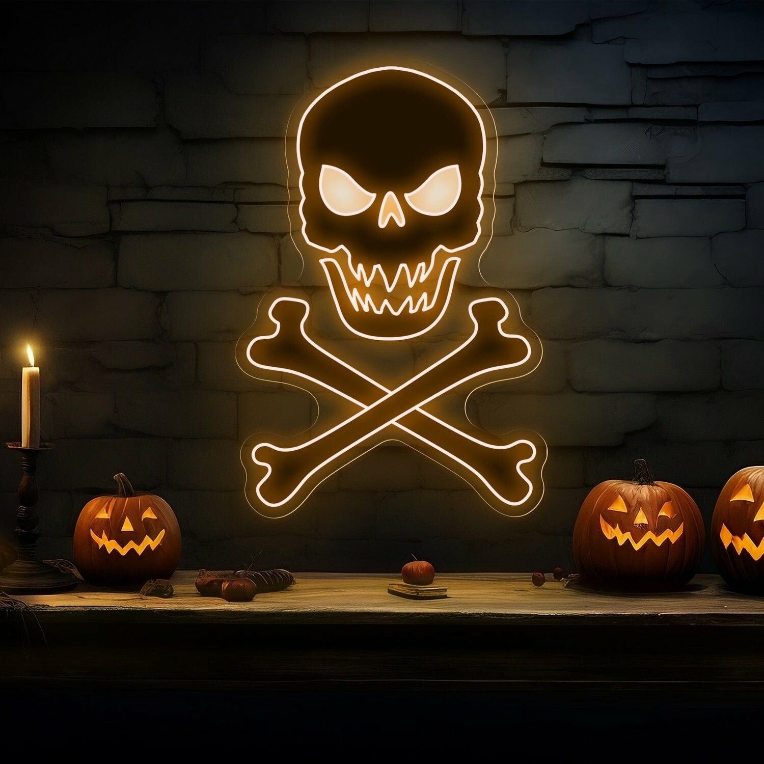 Skull Bones Neon Sign For Home | Shineneon