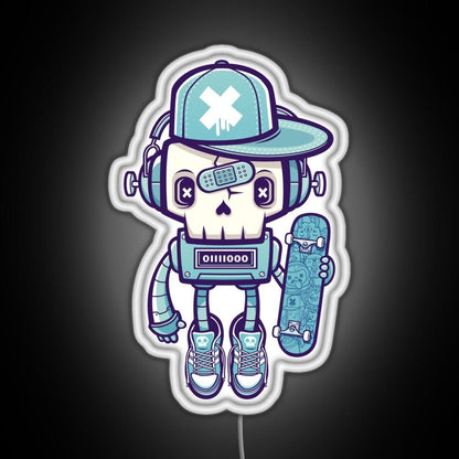 Skull Bot Rgb Led Neon Sign Pop Wall Art - Shineneon