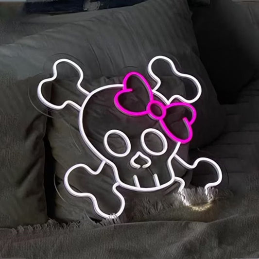 Skull Crossbones Led Sign Business Neon Sign