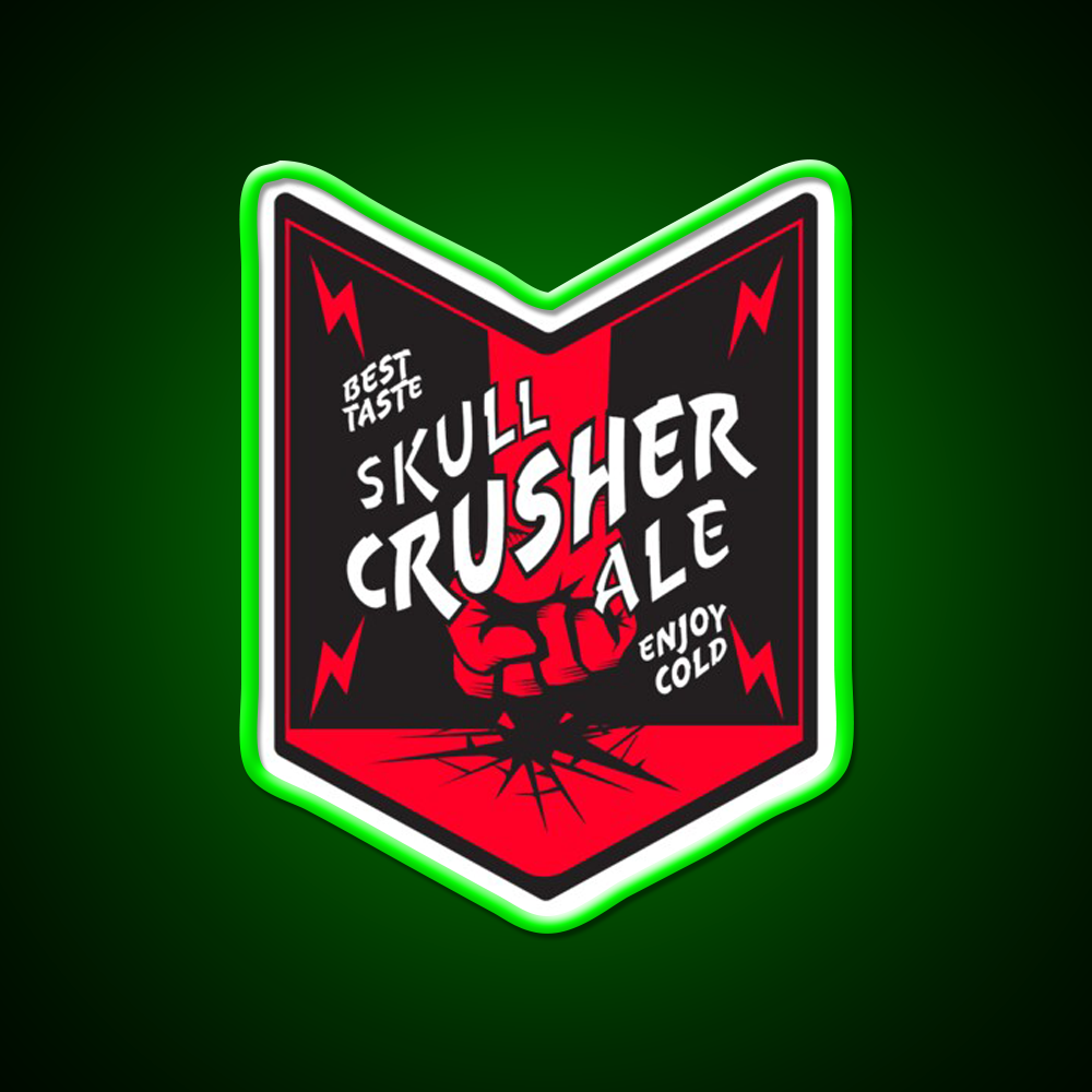 Skull Crusher Ale Beer Bar Decor Led Neon Sign Rgb Color - LED neon sign view 7
