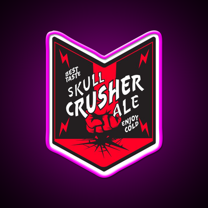 Skull Crusher Ale Beer Bar Decor Led Neon Sign Rgb Color - LED neon sign close-up detail