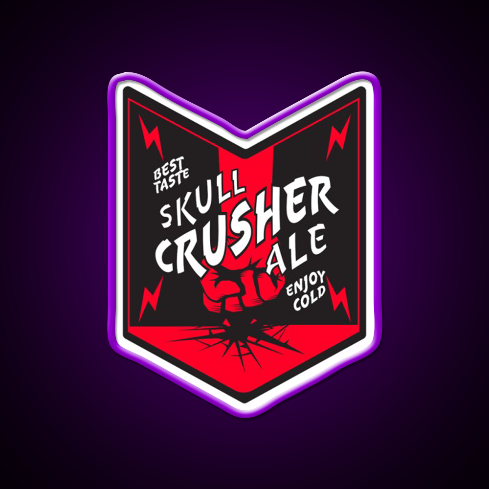 Skull Crusher Ale Beer Bar Decor Led Neon Sign Rgb Color - LED neon sign view 8