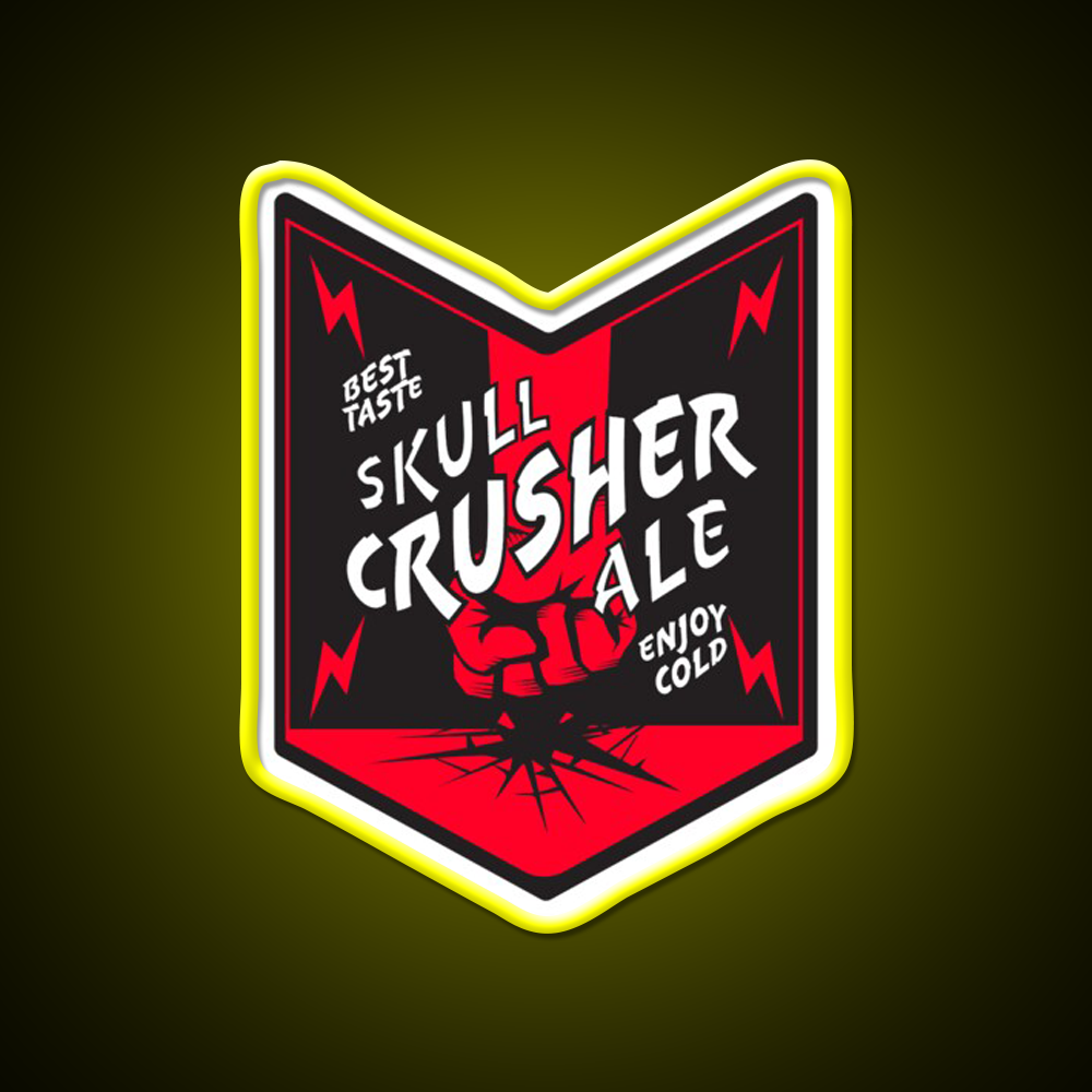 Skull Crusher Ale Beer Bar Decor Led Neon Sign Rgb Color - LED neon sign view 6