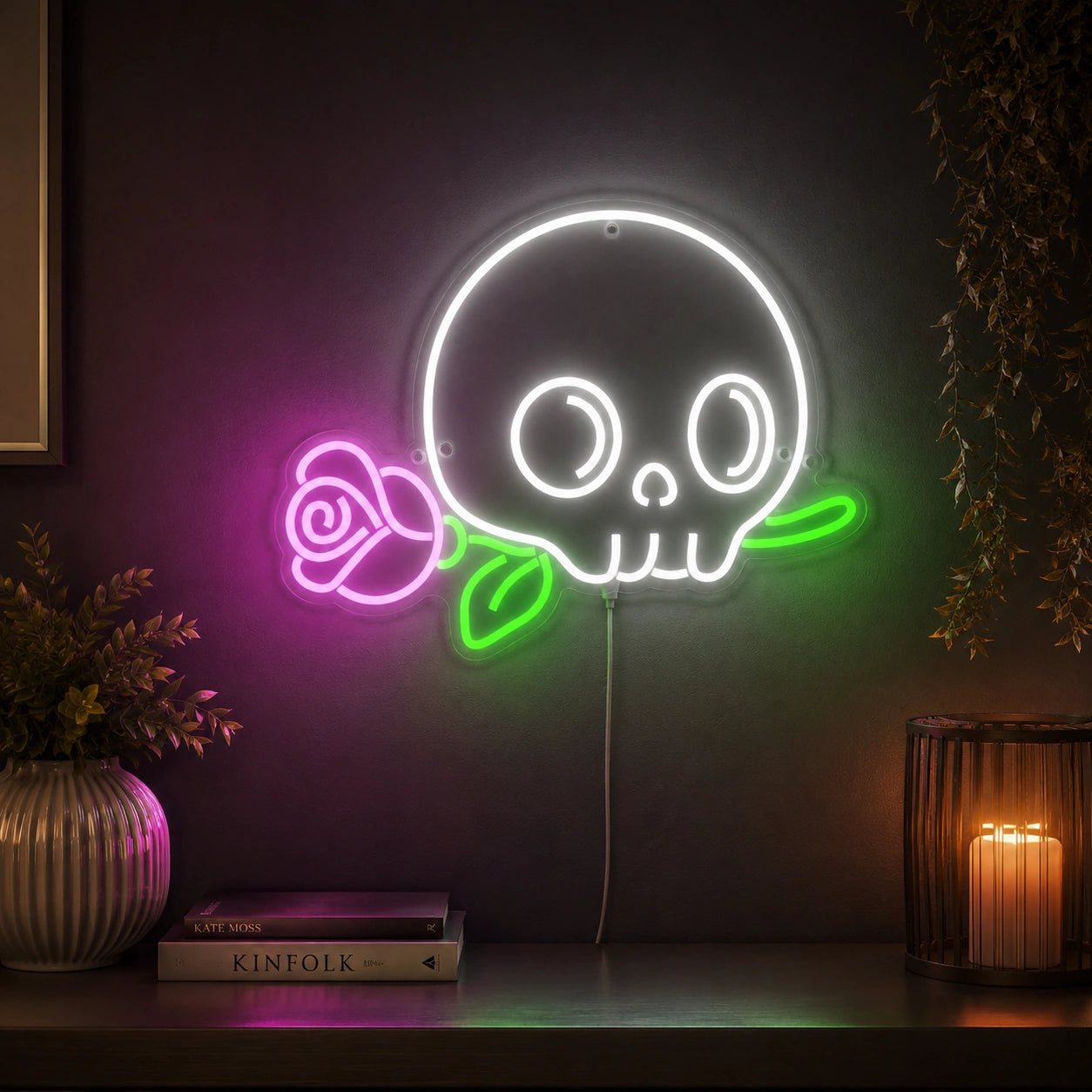 Skull Flower Neon Sign LED Neon Sign high-converting product image