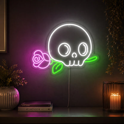 Skull Flower Neon Sign LED Neon Sign high-converting product image