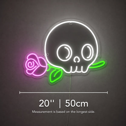 Skull Flower Neon Sign LED Neon Sign size image