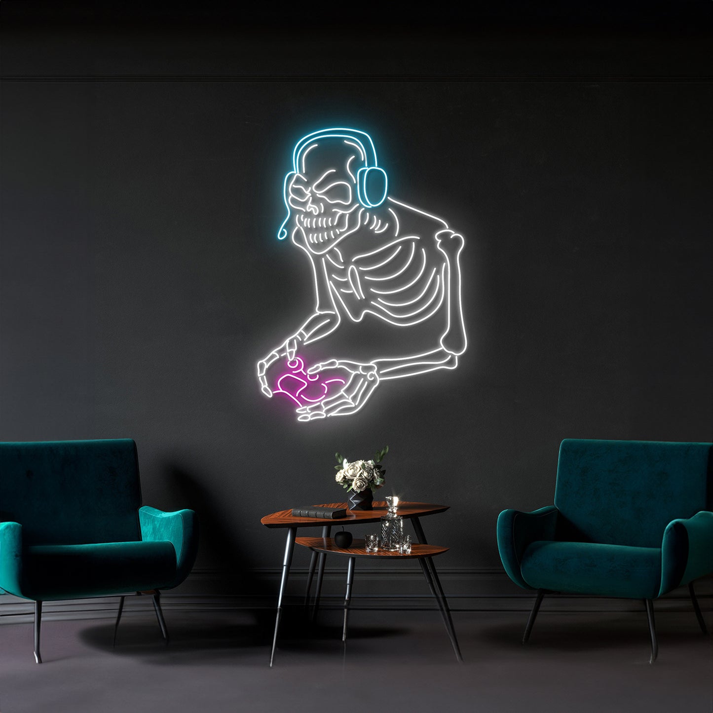 Skull Gamer Led Neon Sign