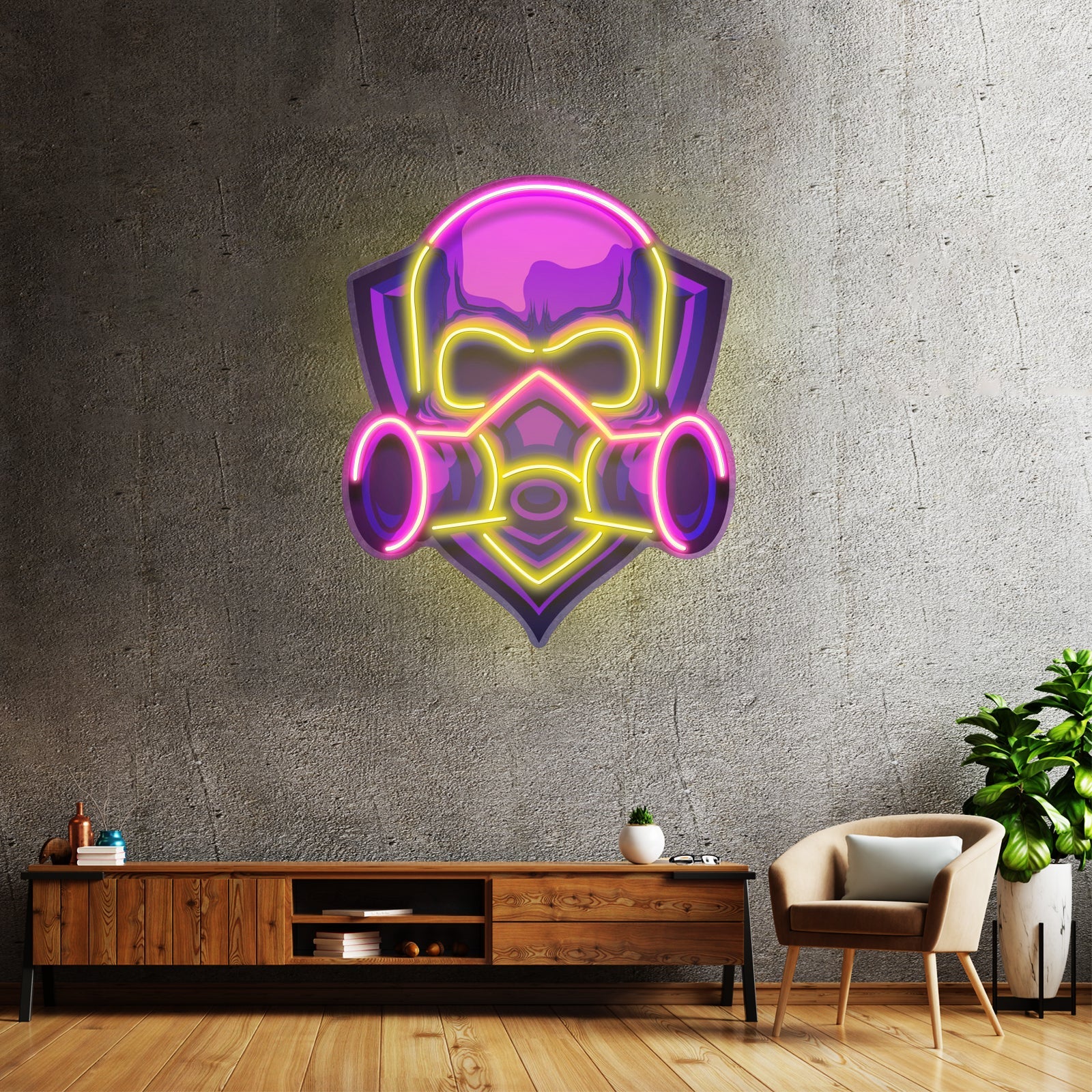 Skull Gas Mask Led Neon Sign Light Custom Led Signs - Shineneon