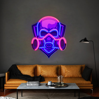 Skull Gas Mask Led Neon Sign Light Custom Led Signs