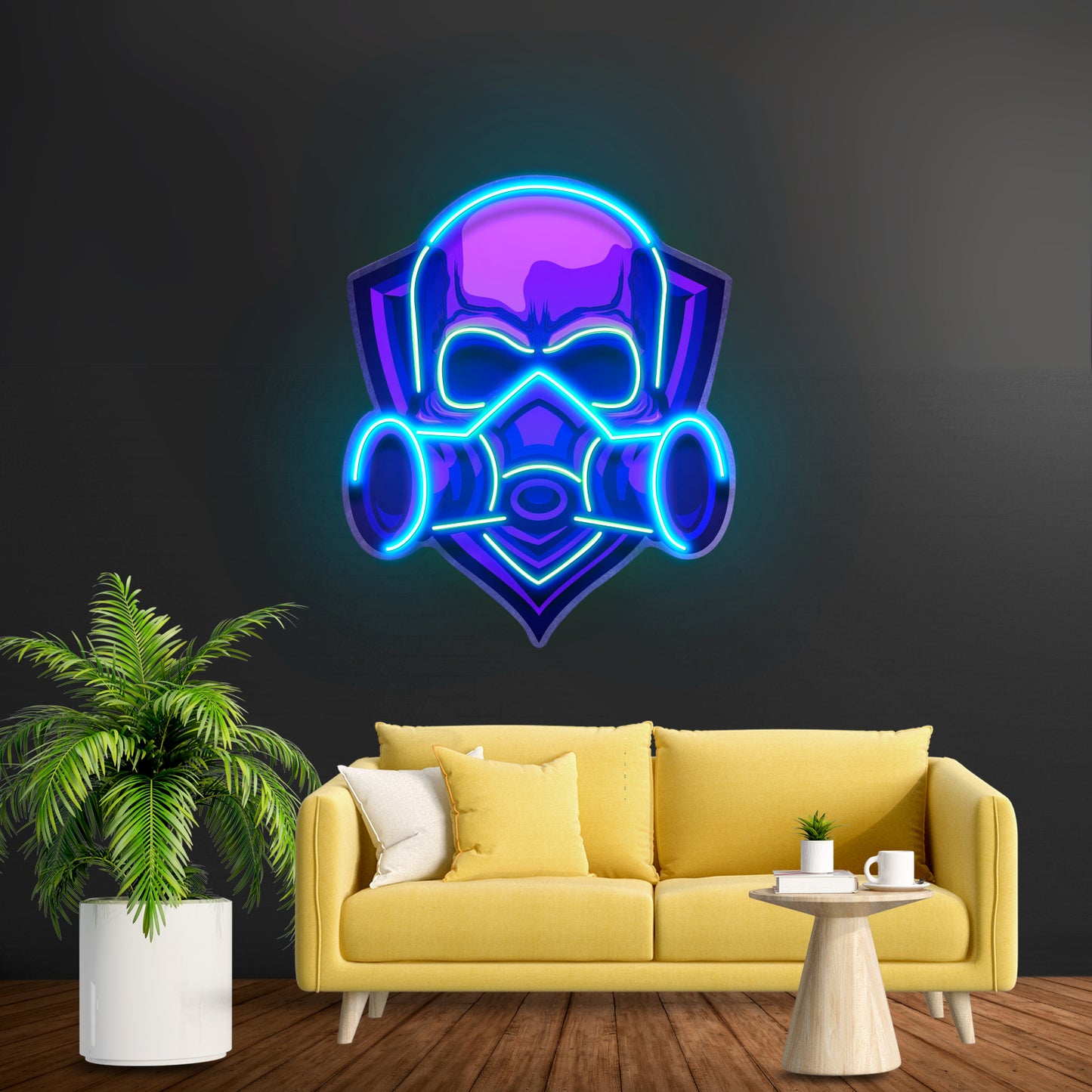 Skull Gas Mask Led Neon Sign Light Custom Led Signs