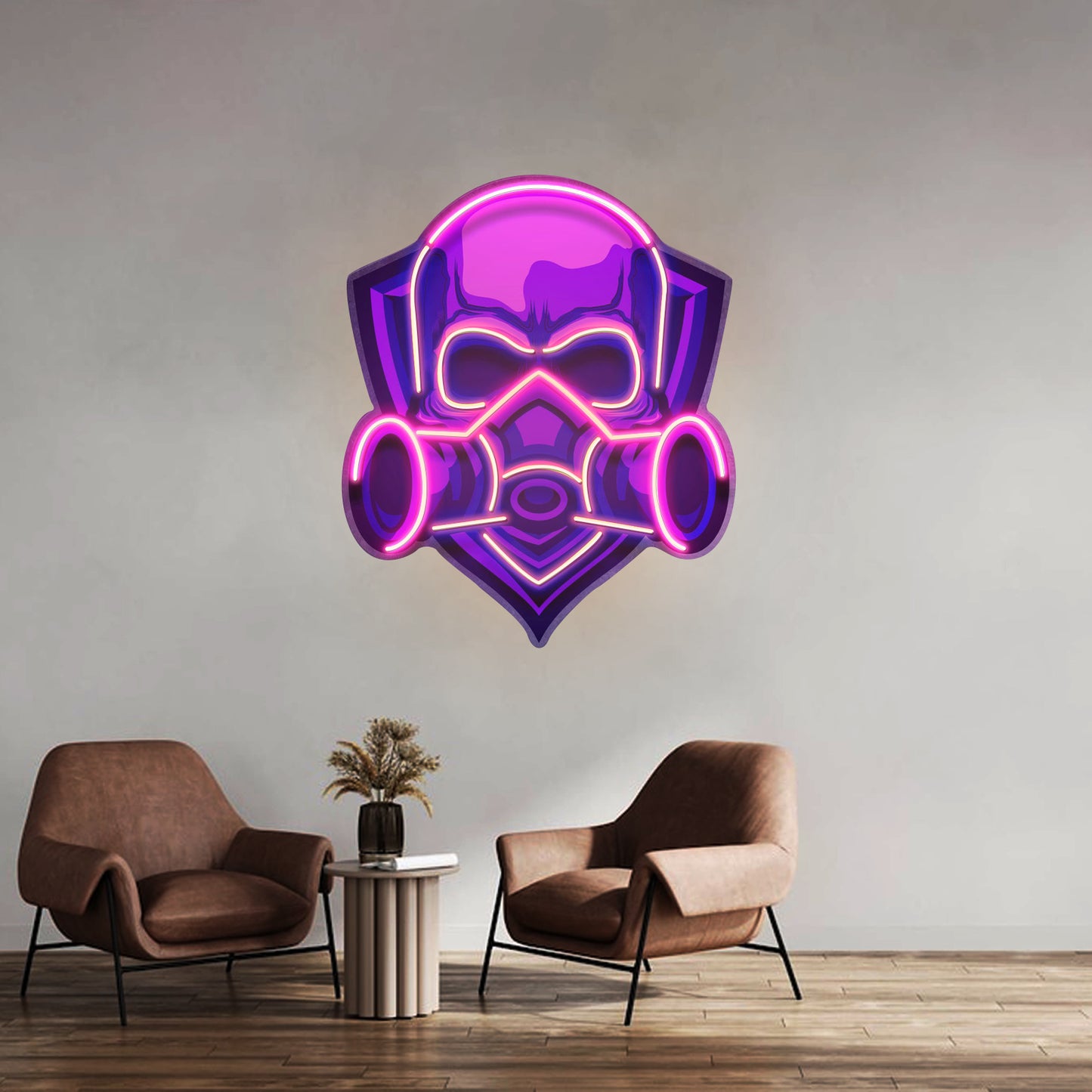 Skull Gas Mask Led Neon Sign Light Custom Led Signs