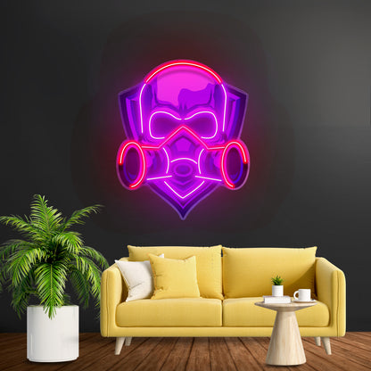 Skull Gas Mask Led Neon Sign Light Custom Led Signs