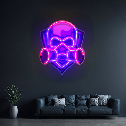 Skull Gas Mask Led Neon Sign Light Custom Led Signs