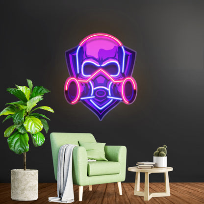 Skull Gas Mask Led Neon Sign Light Custom Led Signs