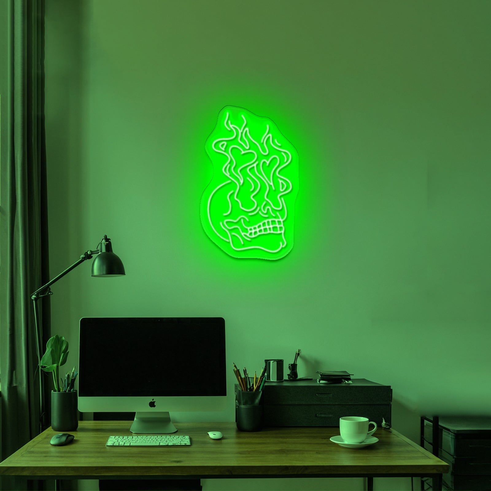 Skull Head Neon Sign Aesthetic Neon Sign Wall Dec - Shineneon