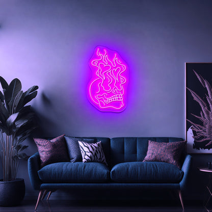 Skull Head Neon Sign Aesthetic Neon Sign Wall Dec - Shineneon
