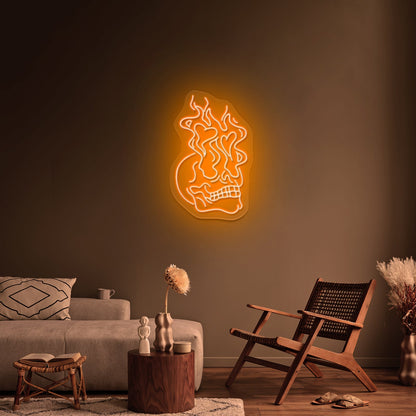 Skull Head Neon Sign Aesthetic Neon Sign Wall Dec - Shineneon