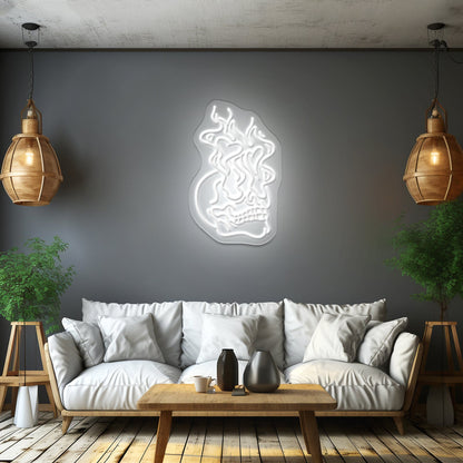 Skull Head Neon Sign Aesthetic Neon Sign Wall Dec - Shineneon