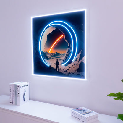 Skull Heart Arrow Pink White Uv Printed Led Neon Sign For Home Bar Decor | Shineneon