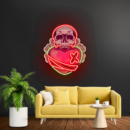 Skull Heart Led Neon Sign Light Custom Led Signs