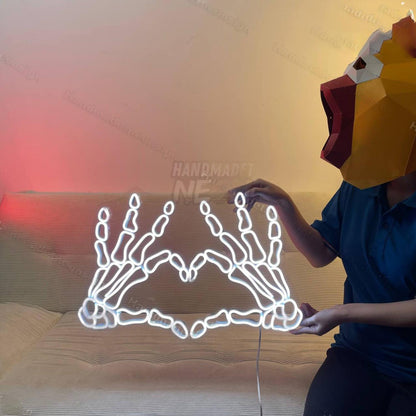 Skull Heart Led Neon Sign Neon Skull | Shineneon