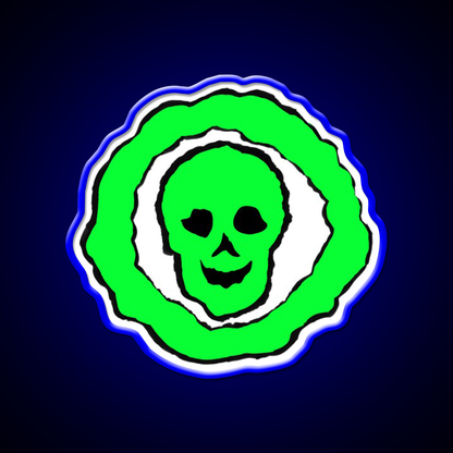Skull Hemp Inspired Green Leaf Led Neon Sign Wall Decor Rgb Color - LED neon sign view 5