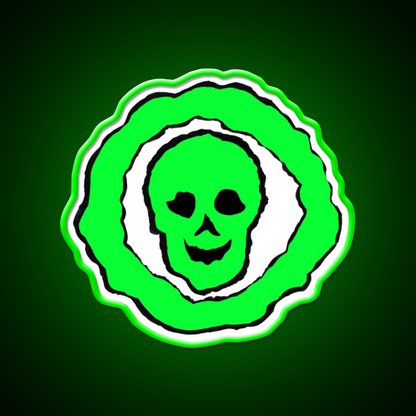 Skull Hemp Inspired Green Leaf Led Neon Sign Wall Decor Rgb Color - LED neon sign view 8