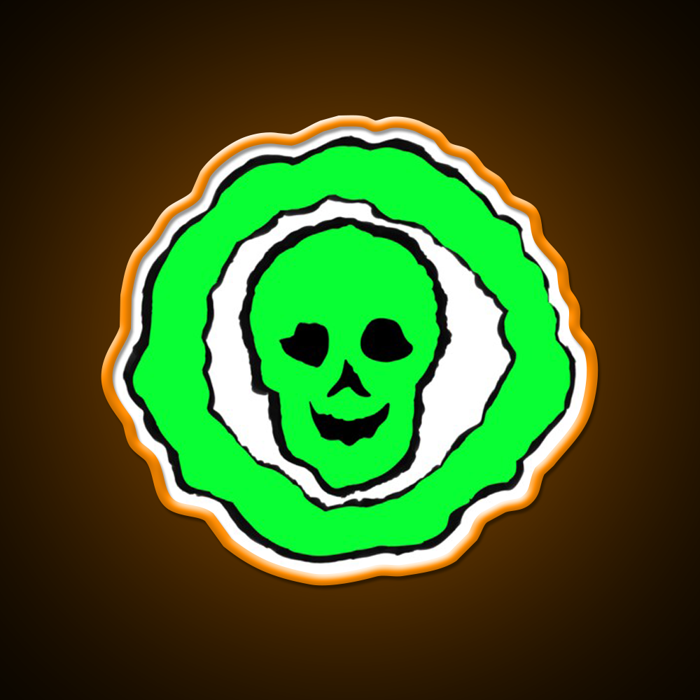 Skull Hemp Inspired Green Leaf Led Neon Sign Wall Decor Rgb Color - LED neon sign view 6