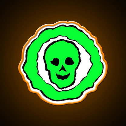 Skull Hemp Inspired Green Leaf Led Neon Sign Wall Decor Rgb Color - LED neon sign view 6