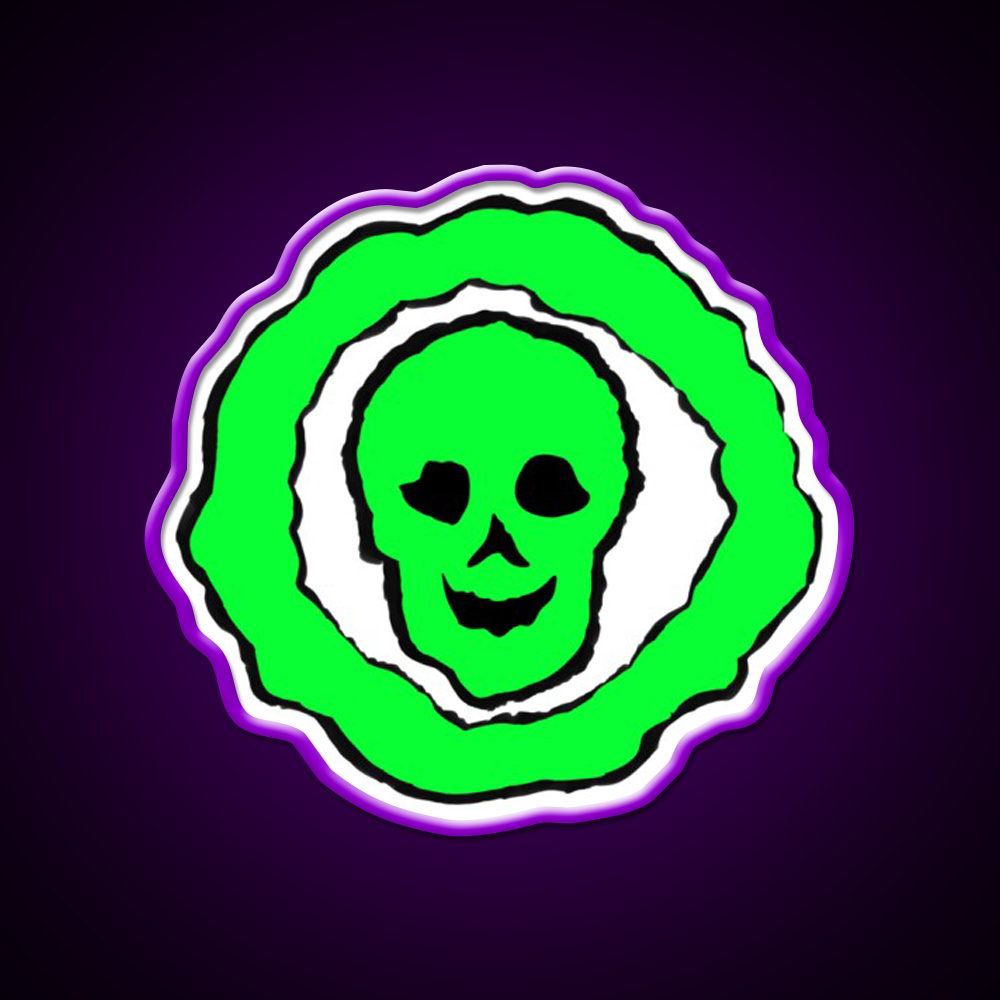 Skull Hemp Inspired Green Leaf Led Neon Sign Wall Decor Rgb Color - LED neon sign view 9