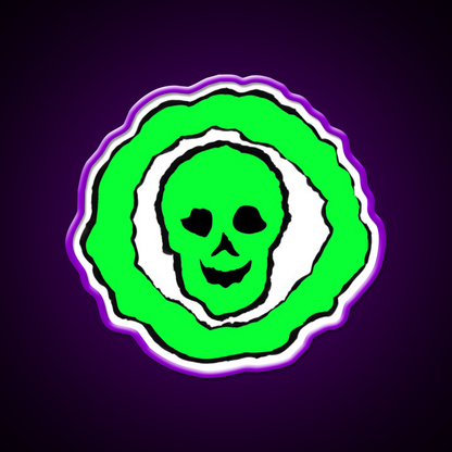 Skull Hemp Inspired Green Leaf Led Neon Sign Wall Decor Rgb Color - LED neon sign view 9