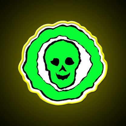 Skull Hemp Inspired Green Leaf Led Neon Sign Wall Decor Rgb Color - Shineneon