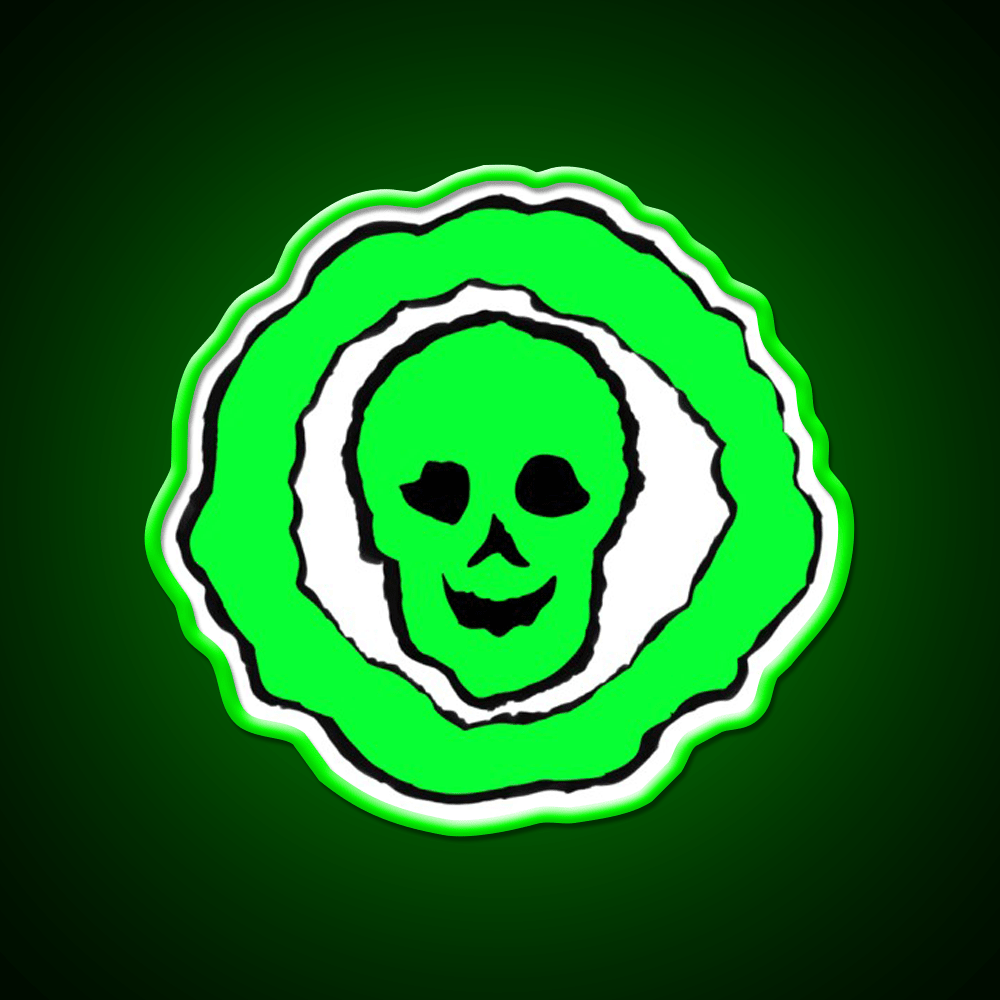 Skull Hemp Inspired Green Leaf Led Neon Sign Wall Decor Rgb Color - Shineneon