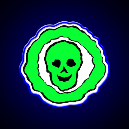 Skull Hemp Inspired Green Leaf Led Neon Sign Wall Decor Rgb Color - Shineneon