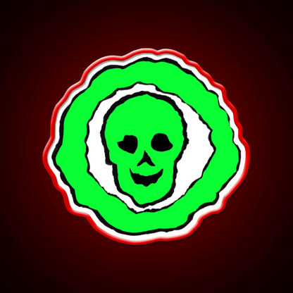 Skull Hemp Inspired Green Leaf Led Neon Sign Wall Decor Rgb Color - Shineneon