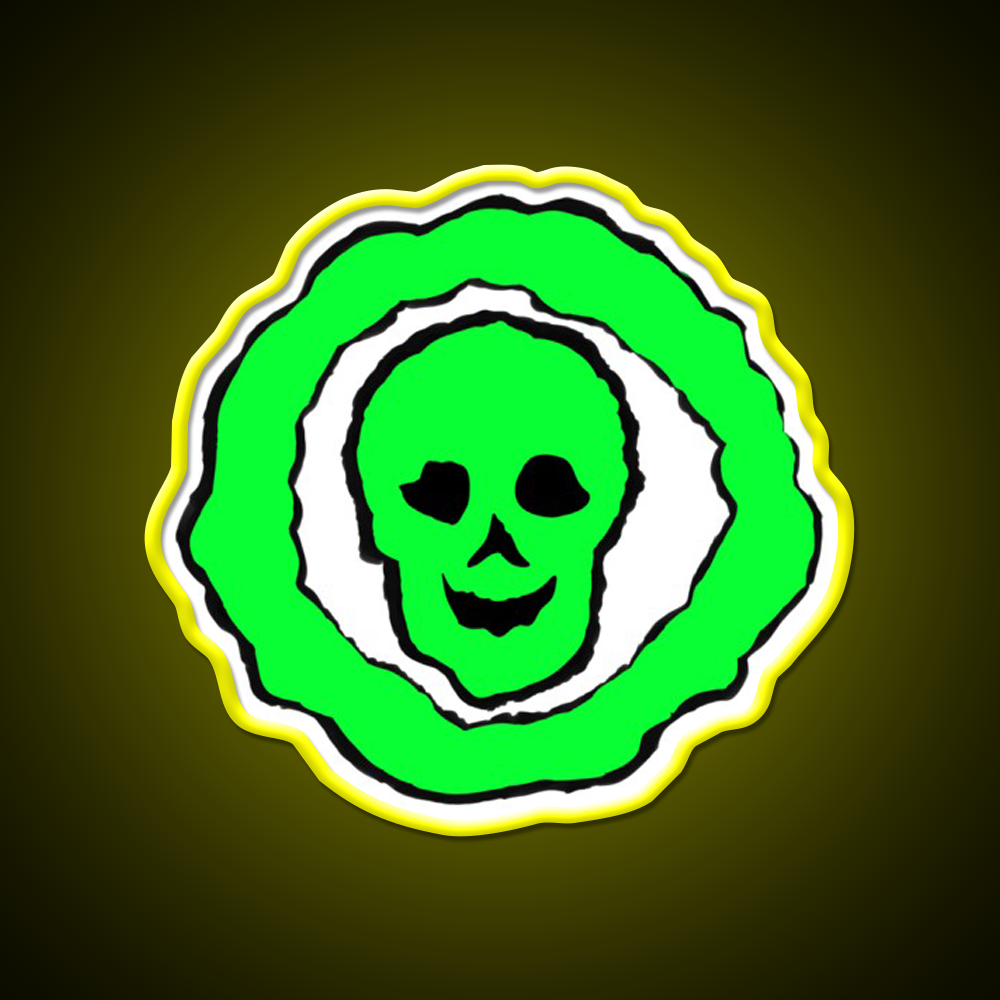 Skull Hemp Inspired Green Leaf Led Neon Sign Wall Decor Rgb Color - LED neon sign view 7