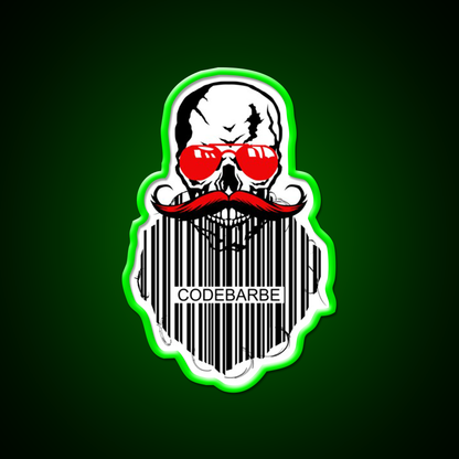 Skull Hipster Code Beard Bar Humor Man Cave Bar Led Neon Sign Rgb Color