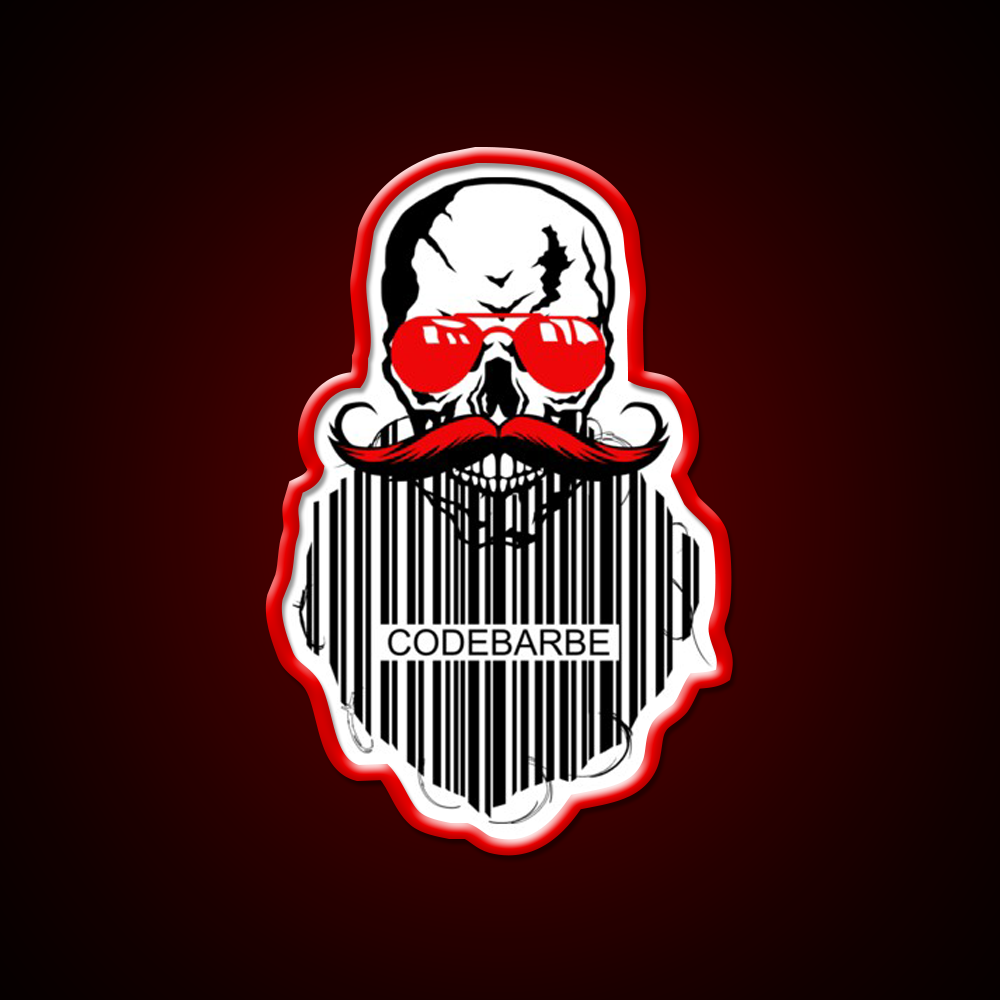 Skull Hipster Code Beard Bar Humor Man Cave Bar Led Neon Sign Rgb Color