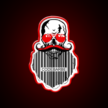 Skull Hipster Code Beard Bar Humor Man Cave Bar Led Neon Sign Rgb Color