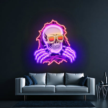 Skull Hole Led Neon Sign Light Custom Led Signs - Shineneon