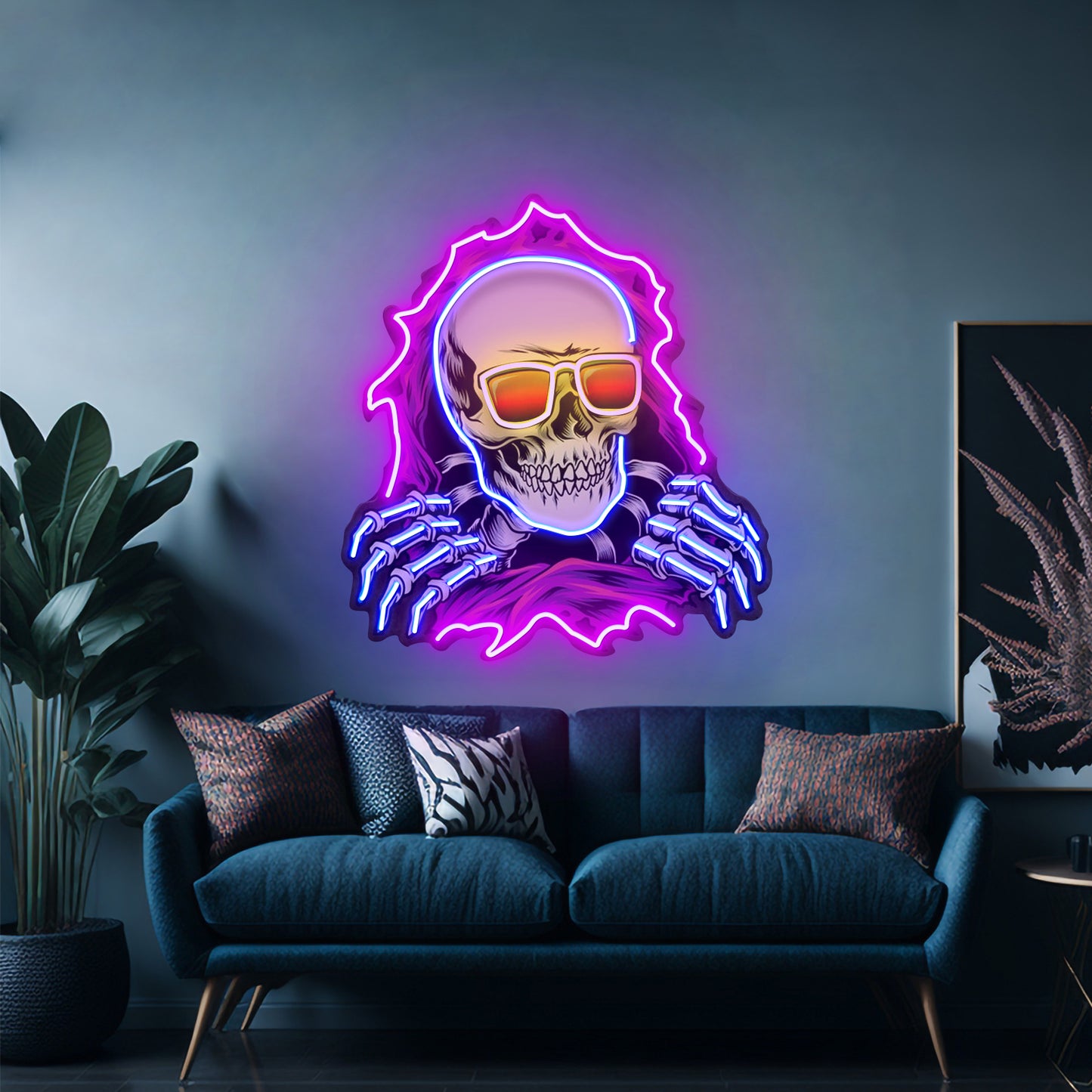 Skull Hole Led Neon Sign Light Custom Led Signs