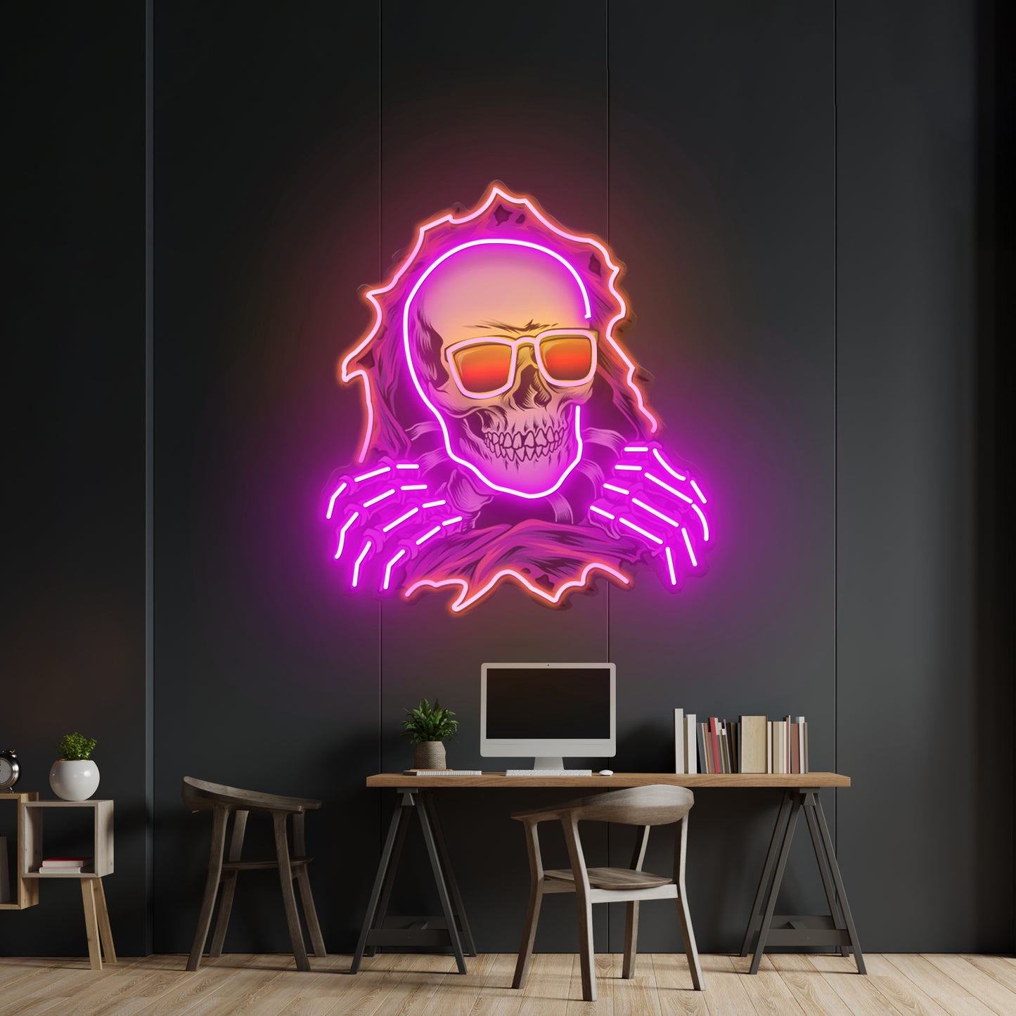 Skull Hole Led Neon Sign Light Custom Led Signs