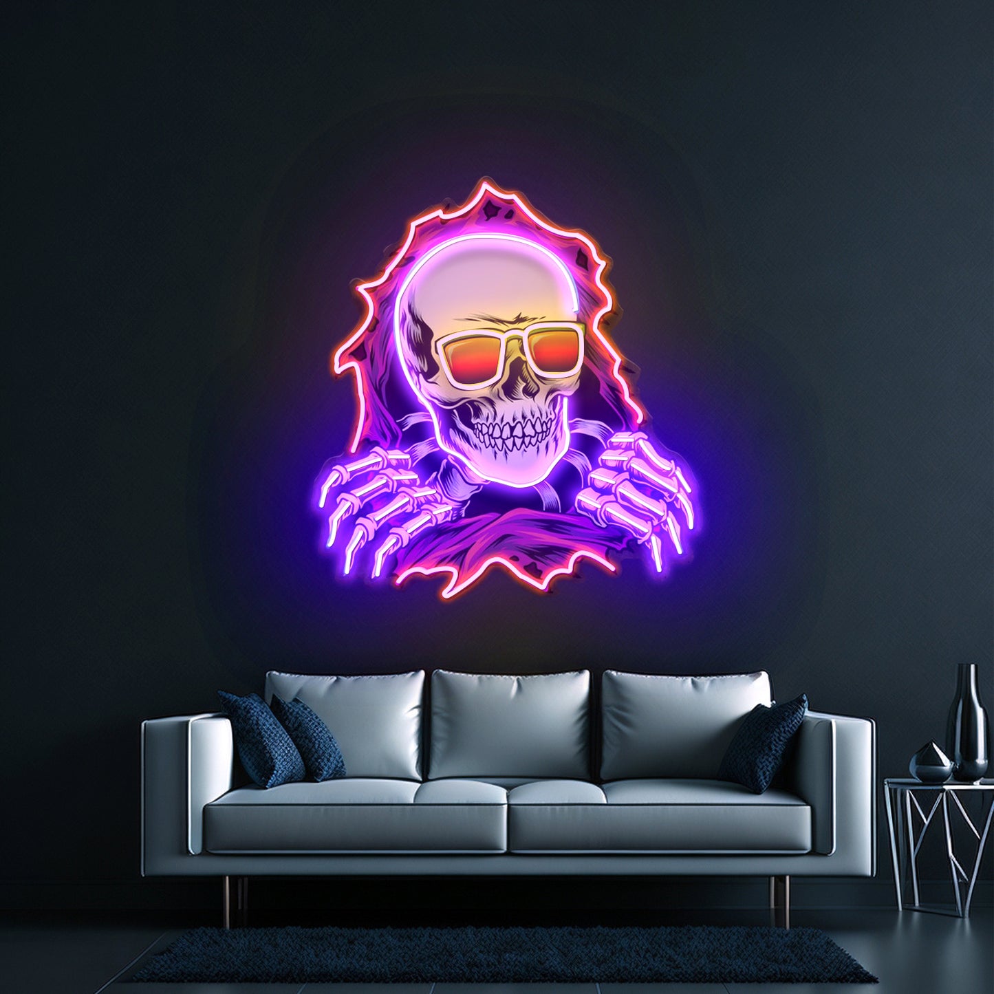 Skull Hole Led Neon Sign Light Custom Led Signs