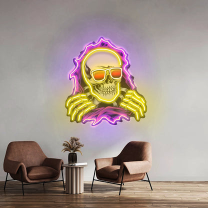 Skull Hole Led Neon Sign Light Custom Led Signs