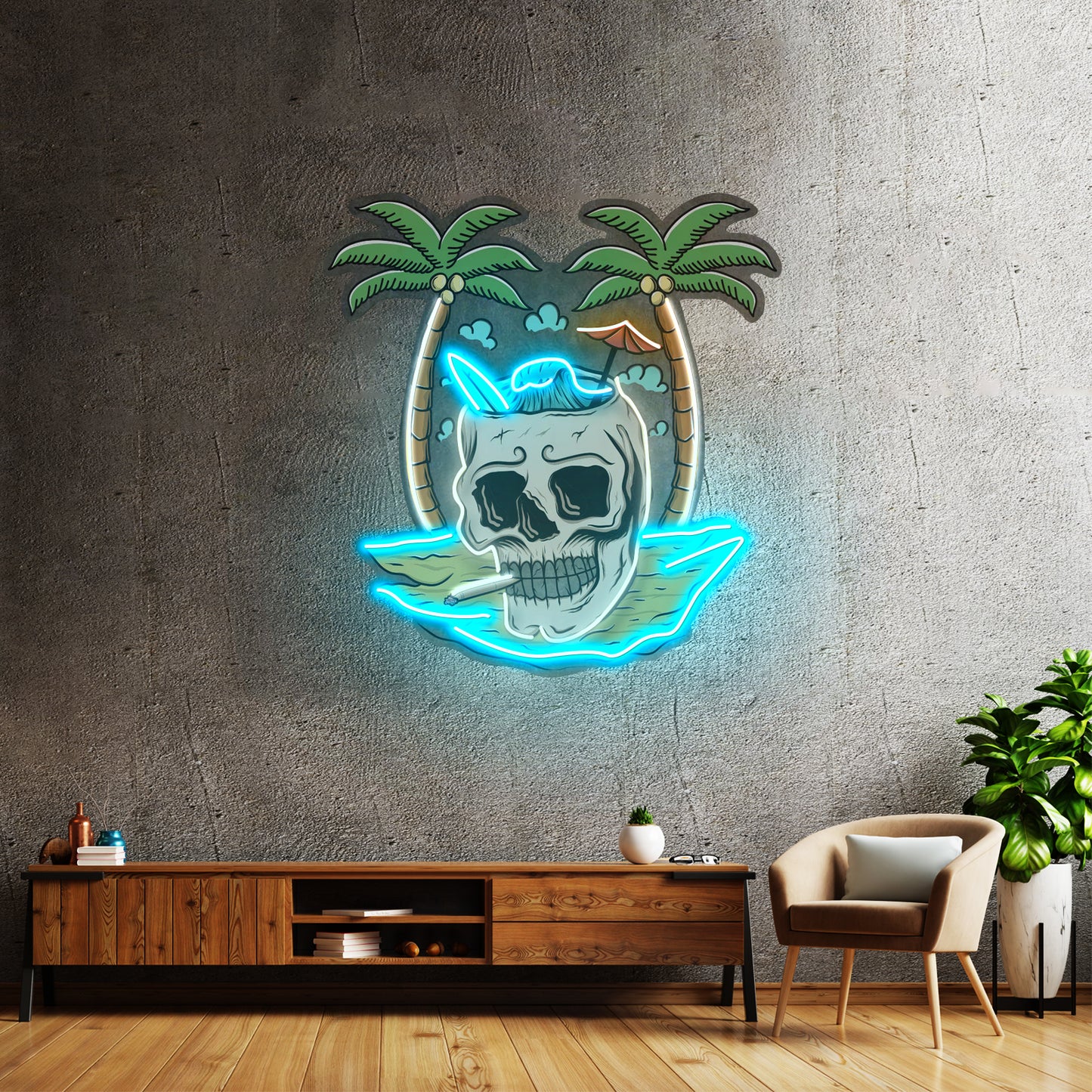 Skull Island Led Neon Sign Light Custom Led Signs